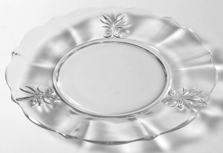 Baroque Clear Baroque Shape Luncheon Plate by Fostoria-1
