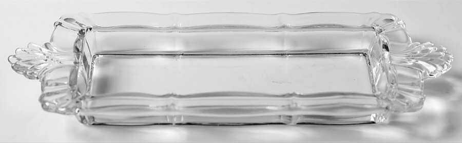 Baroque Clear Rectangular Handled Tray (Baroque Shape) by Fostoria-1