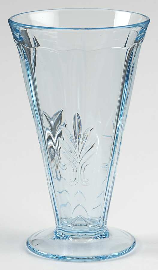 Baroque Blue 9 Oz Footed Tumbler by Fostoria-1