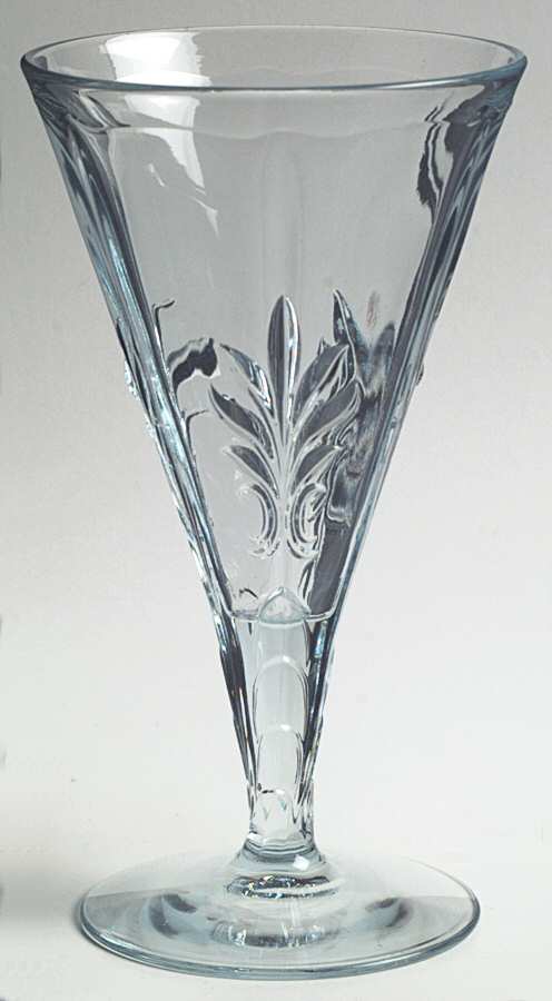 Baroque Blue Water Goblet by Fostoria-1