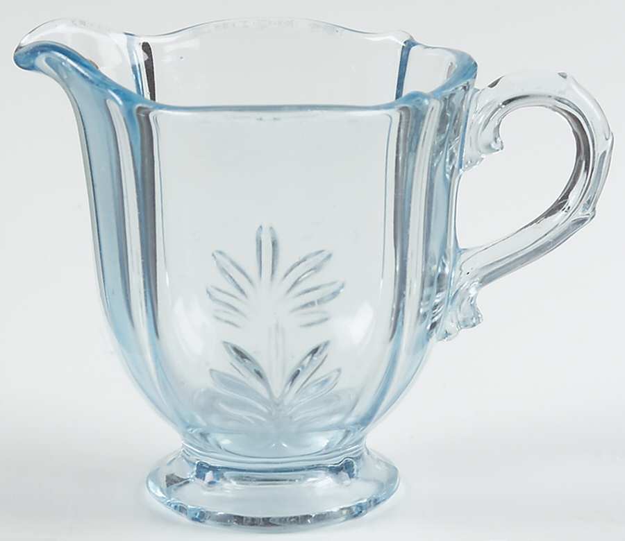 Baroque Blue Footed Creamer (Baroque Shape) by Fostoria-1