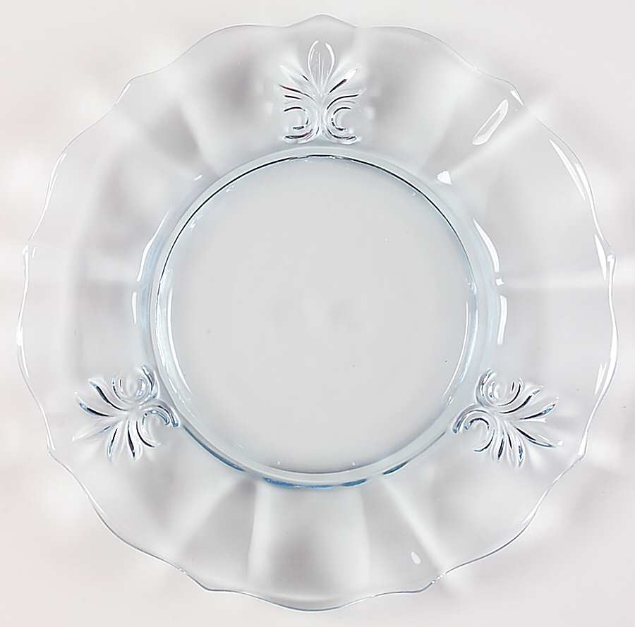 Baroque Blue Salad Plate (Baroque Shape) by Fostoria-1