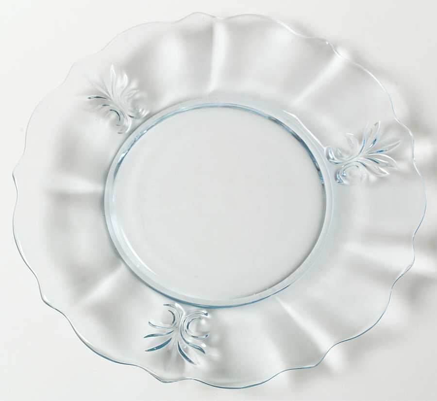 Baroque Blue Baroque Shape Luncheon Plate by Fostoria-1