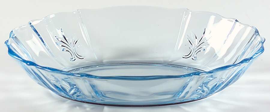 Baroque Blue 9" Oval Vegetable Bowl (Baroque Shape) by Fostoria-1