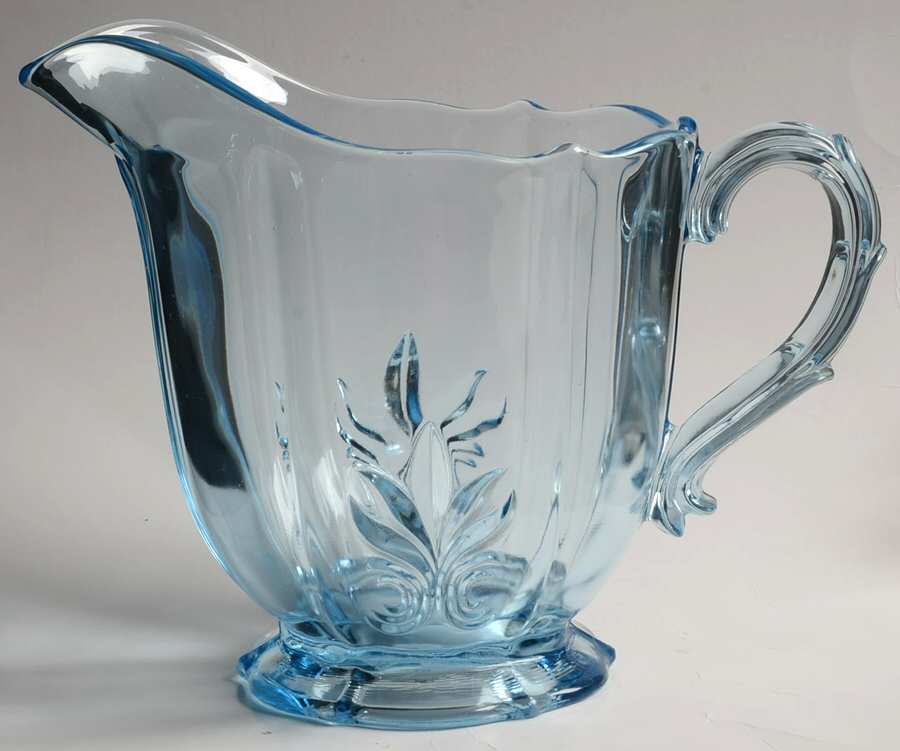 Baroque Blue 48 Oz Pitcher (Baroque Shape) by Fostoria-1