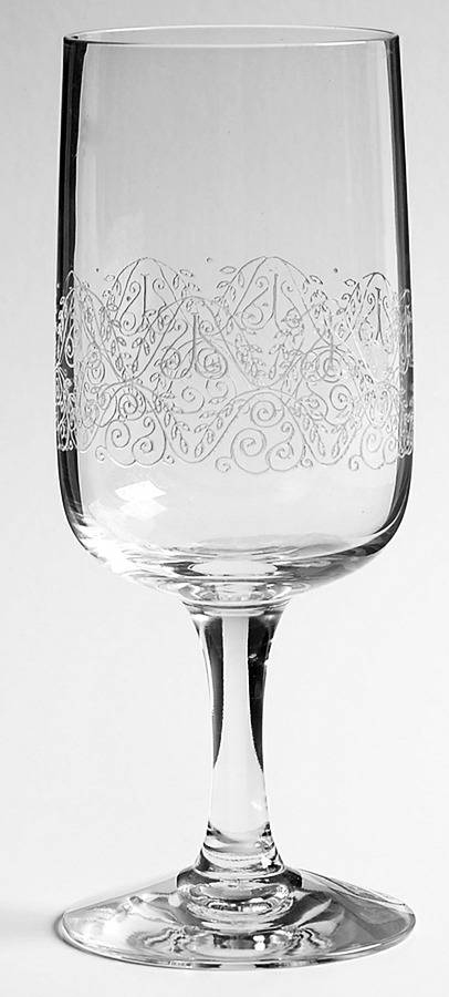 Barcelona (Stem 6103) Etched Tulip Wine by Fostoria-1
