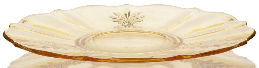 Baroque Topaz Cracker Plate (Baroque Shape) by Fostoria-1