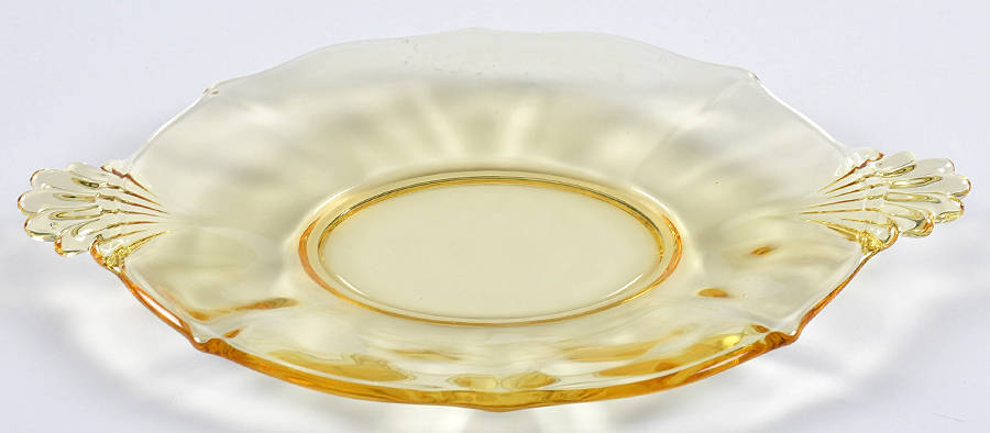 Baroque Topaz 8" Oval Handled Tray (Baroque Shape) by Fostoria-1