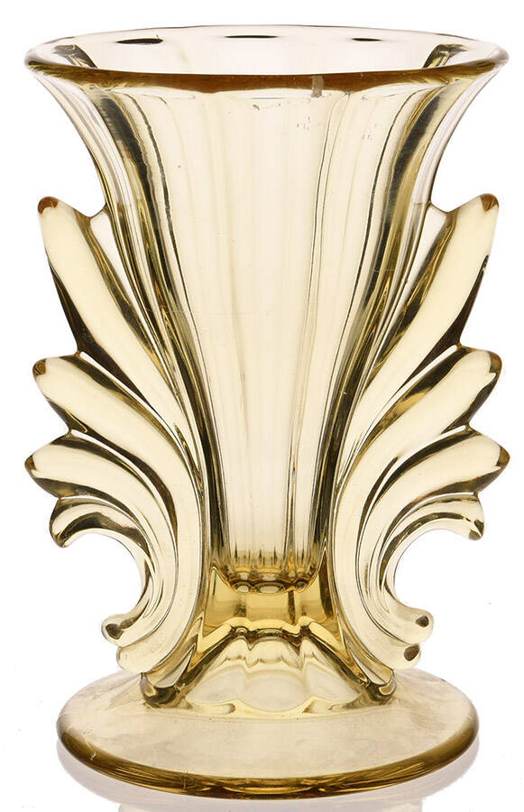 Baroque Topaz #2484 7" Handled Flared Vase by Fostoria-1