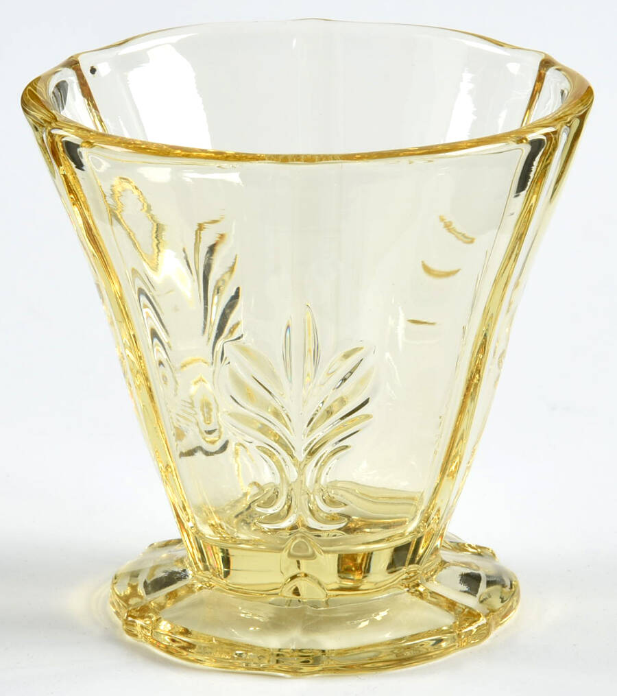 Baroque Topaz Mustard No Lid (Baroque Shape) by Fostoria-1