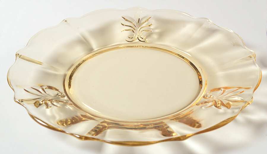 Baroque Topaz Baroque Shape Luncheon Plate by Fostoria-1