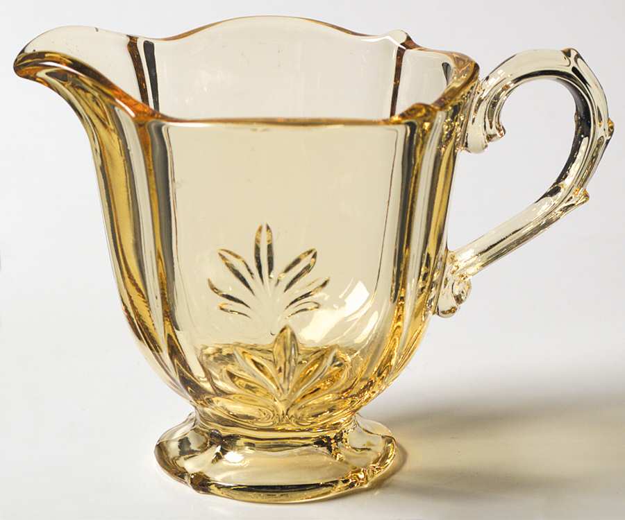 Baroque Topaz Individual Footed Creamer (Baroque Shape) by Fostoria-1
