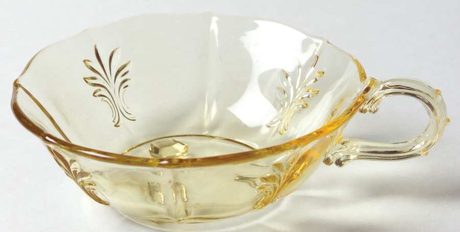 Baroque Topaz 1 Handle  Flared Nappy (Baroque Shape) by Fostoria-1