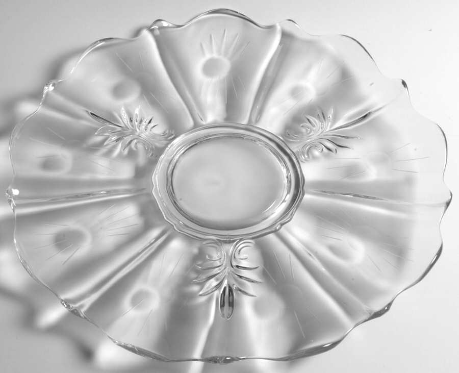 Beacon (Stem 6017, Cut 767) 14" Torte Plate (Baroque Shape) by Fostoria-1