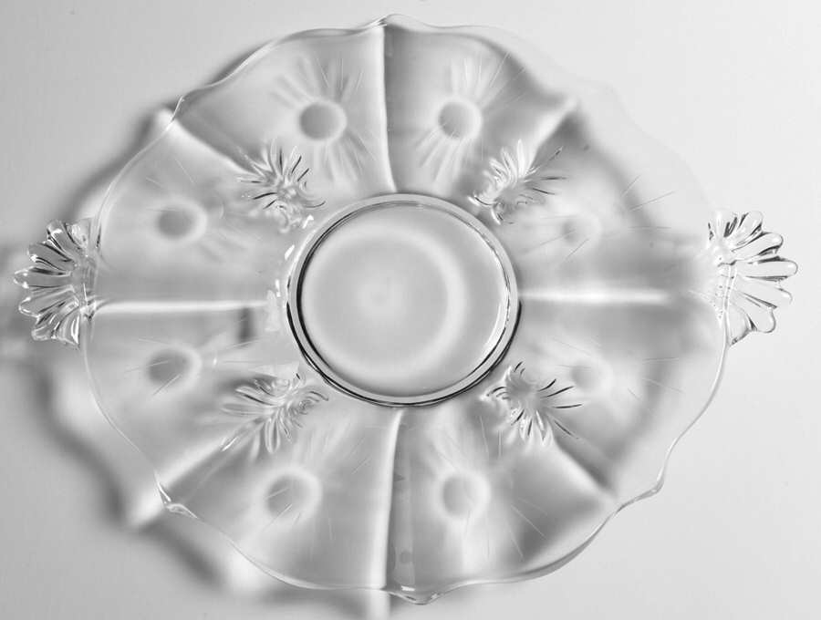 Beacon (Stem 6017, Cut 767) Handled Cake Plate (Baroque Shape) by Fostoria-1