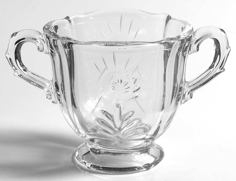 Beacon (Stem 6017, Cut 767) Individual Footed Sugar (Baroque Shape) by Fostoria-1