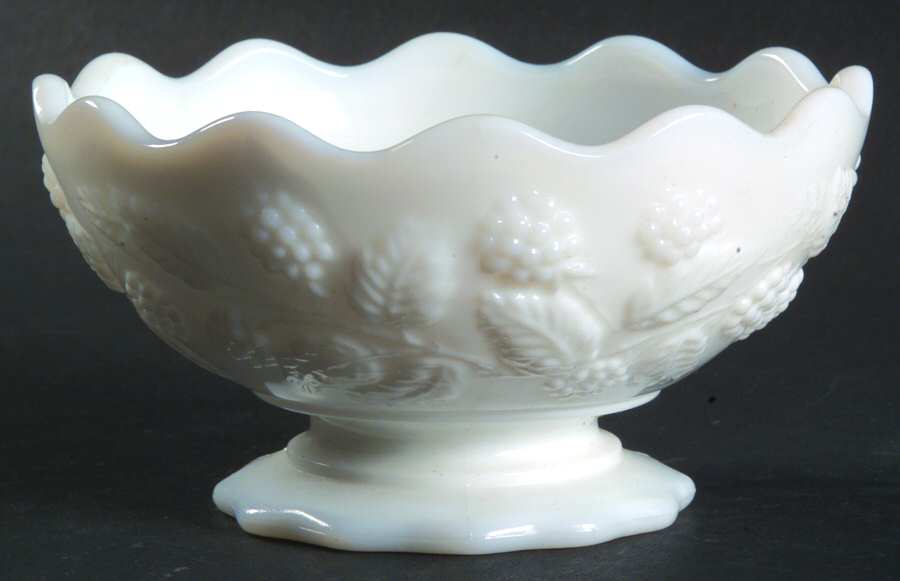 Berry Milk Glass Single Light Candlestick by Fostoria-1