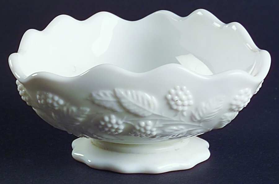 Berry Milk Glass 4" 3-Cornered Nappy by Fostoria-1