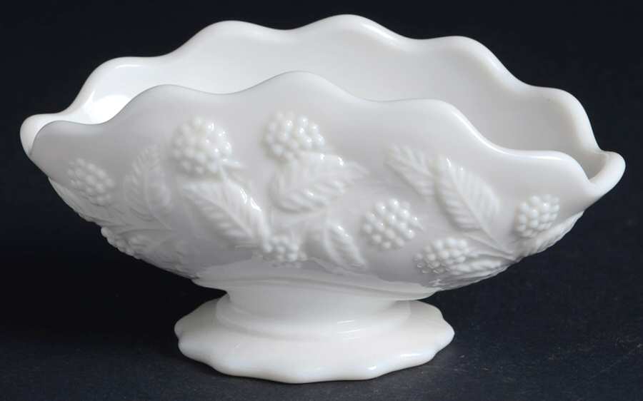 Berry Milk Glass Oblong Nappy by Fostoria-1