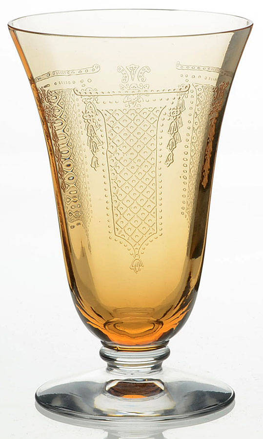 Beverly Amber 5 Oz Footed Tumbler by Fostoria-1