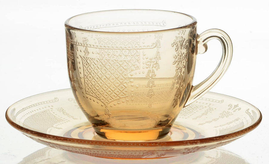 Beverly Amber Demitasse Cup & Saucer Set by Fostoria-1