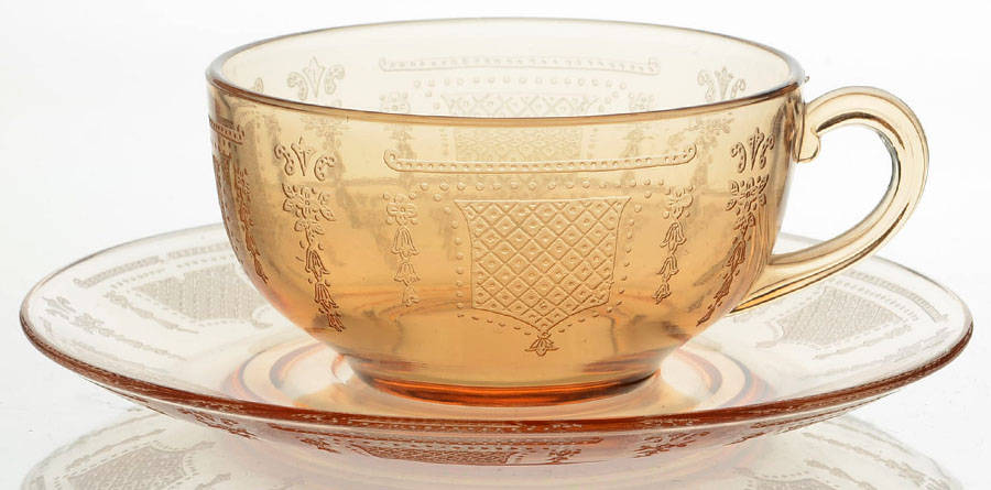 Beverly Amber Cup & Saucer Set by Fostoria-1