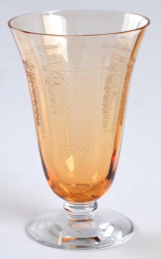 Beverly Amber 9 Oz Footed Tumbler by Fostoria-1
