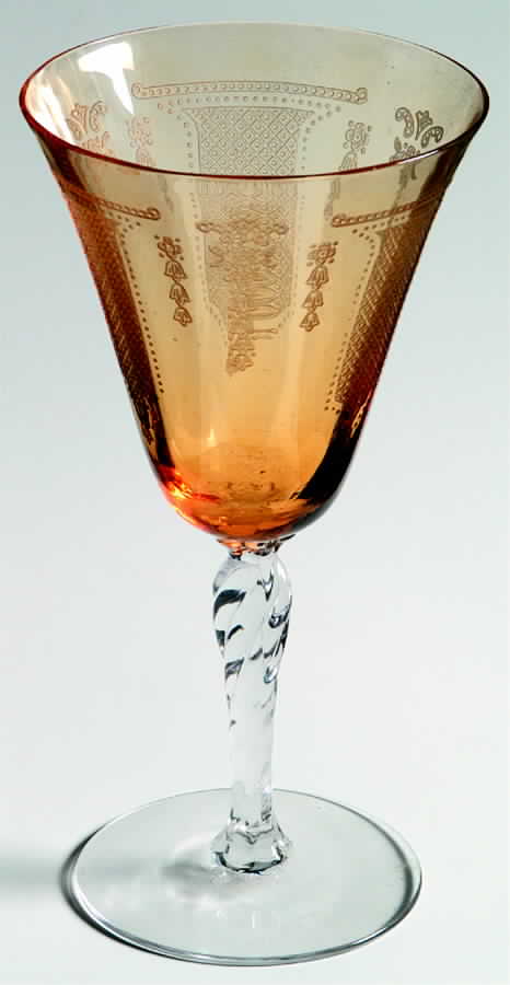 Beverly Amber Water Goblet by Fostoria-1