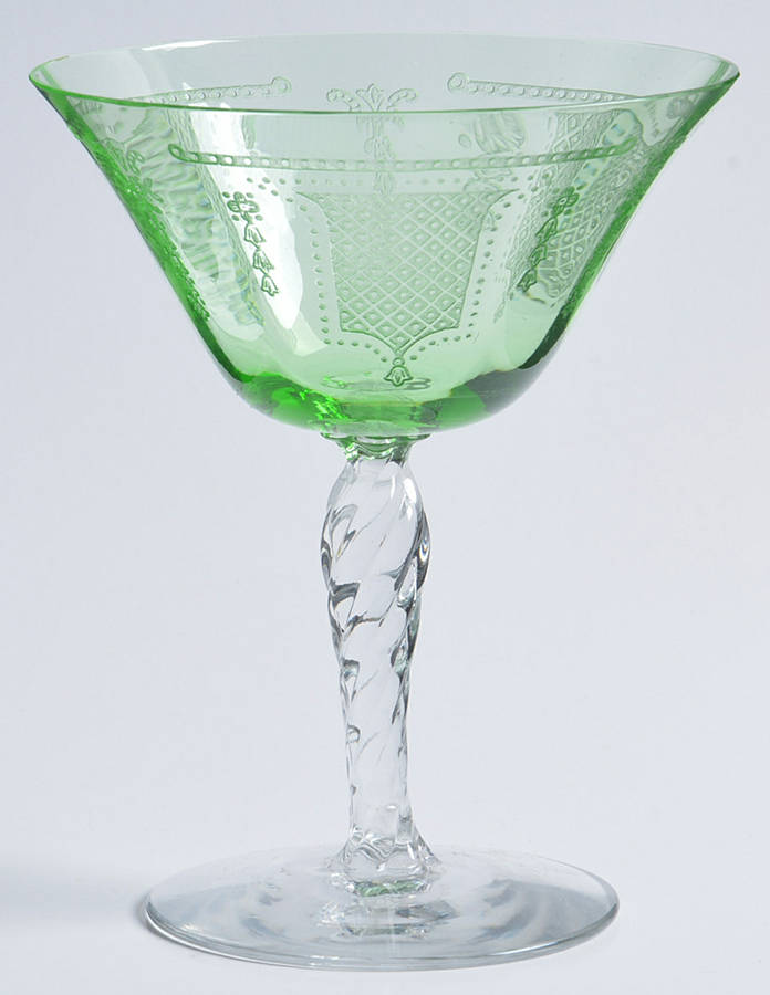 Beverly Green Champagne/Tall Sherbet by Fostoria-1