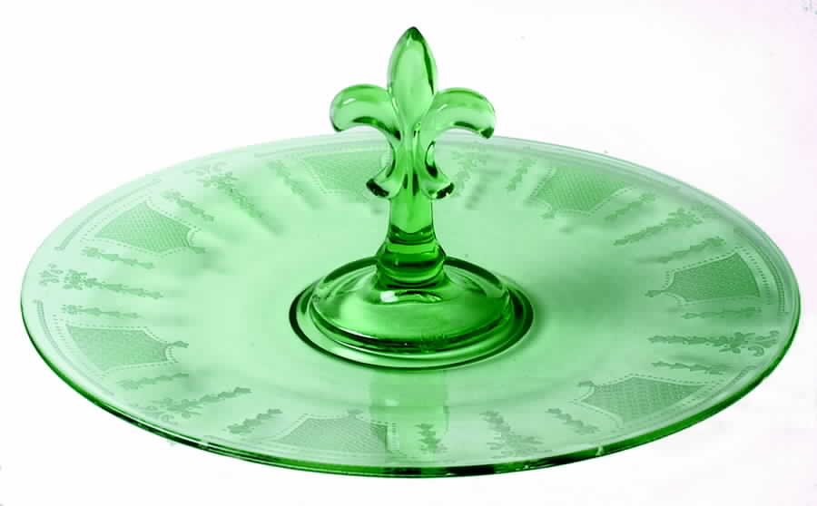 Beverly Green Center Handle Tray by Fostoria-1