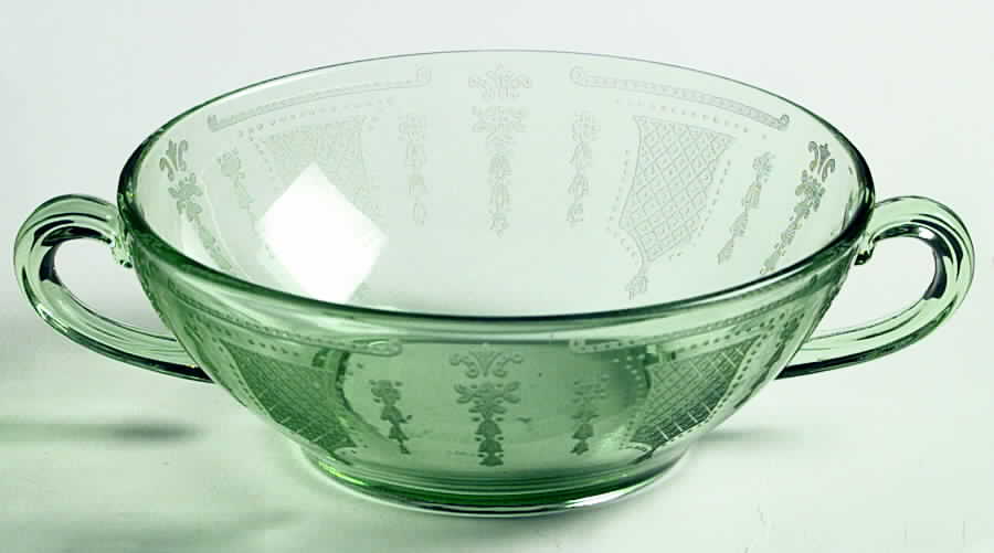 Beverly Green Cream Soup Bowl Only by Fostoria-1