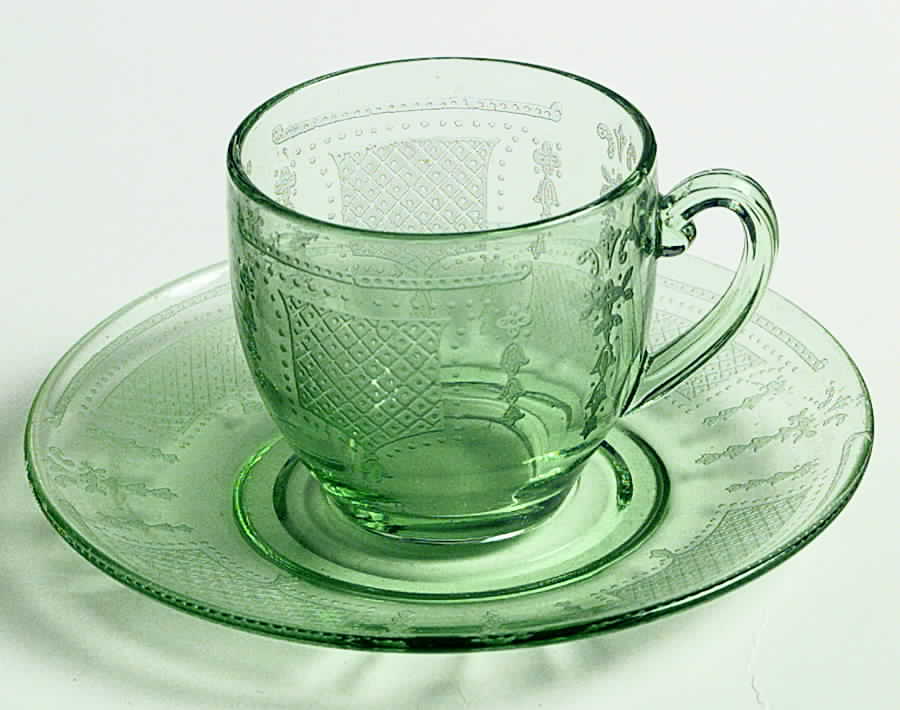 Beverly Green Demitasse Cup & Saucer Set by Fostoria-1