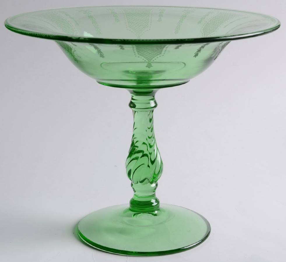 Beverly Green 7" Footed Comport by Fostoria-1