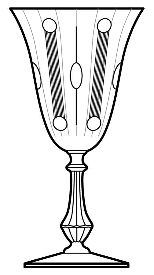 Bordeaux (Stem 6014, Cut 758) Water Goblet by Fostoria-1
