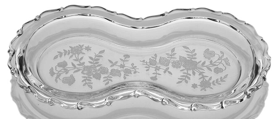 Bouquet (Stem 6033, Etch 342) Mini Creamer/Sugar, Tray Only by Fostoria-1