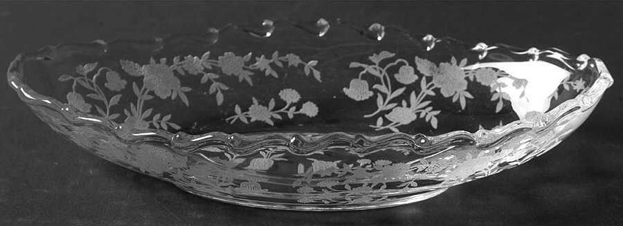Bouquet (Stem 6033, Etch 342) Pickle Dish by Fostoria-1