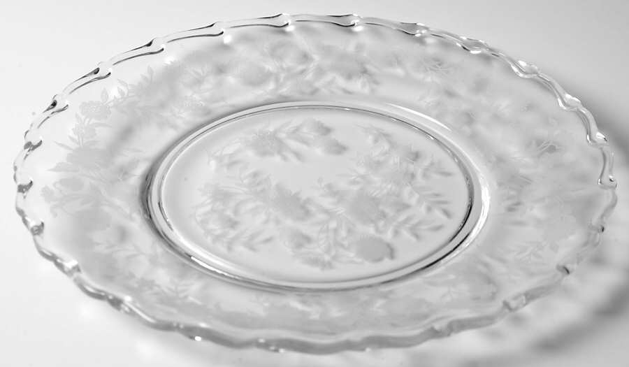 Bouquet (Stem 6033, Etch 342) Luncheon Plate by Fostoria-1