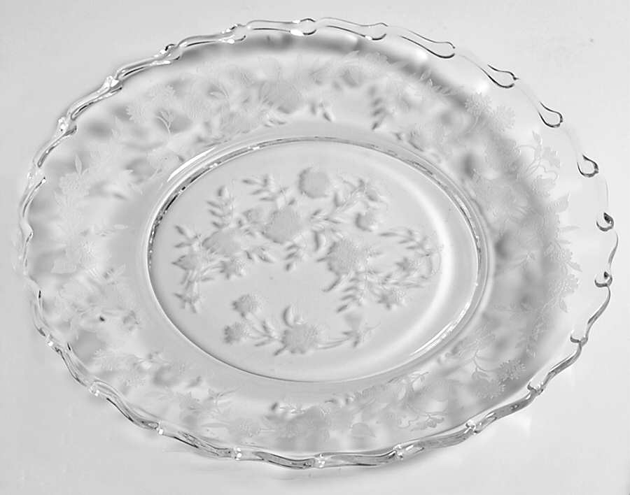 Bouquet (Stem 6033, Etch 342) 7" Salad Plate by Fostoria-1