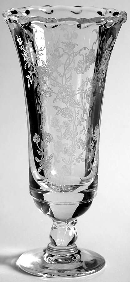 Bouquet (Stem 6033, Etch 342) 6" Bud Vase by Fostoria-1