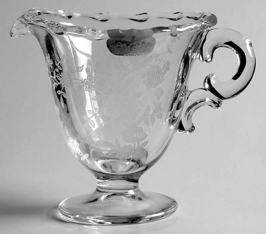 Bouquet (Stem 6033, Etch 342) Mini Creamer by Fostoria-1