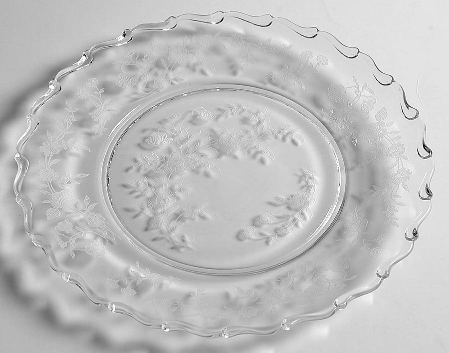 Bouquet (Stem 6033, Etch 342) Dinner Plate by Fostoria-1