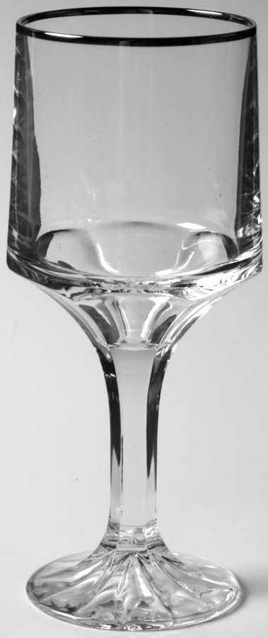 Bracelet (Stem #2916, Platinum Trim) Wine Glass by Fostoria-1