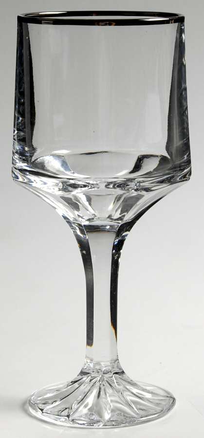 Bracelet (Stem #2916, Platinum Trim) Water Goblet by Fostoria-1