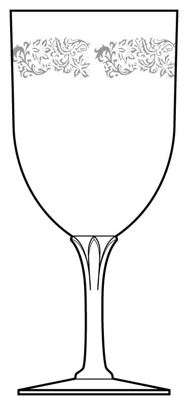 Brocade (No Gold, Etched, Newer) Water Goblet by Fostoria-1