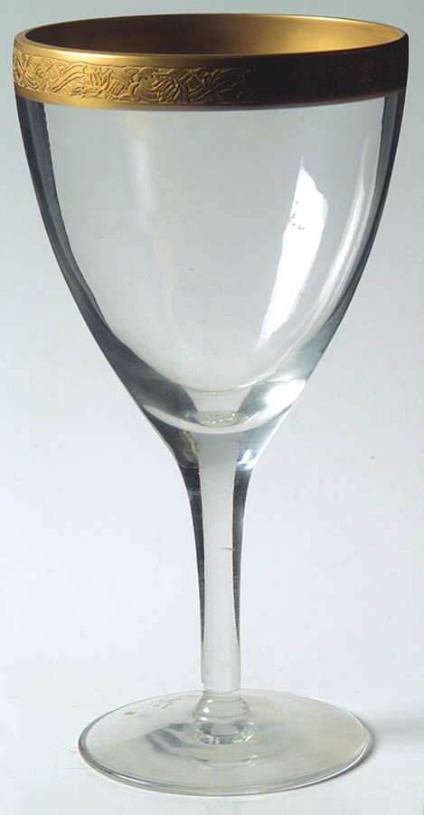Brocade (6106, Older, Goldenc) Water Goblet by Fostoria-1