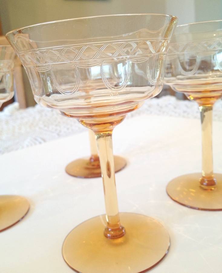 Brunswick Amber Champagne/Tall Sherbet by Fostoria-1