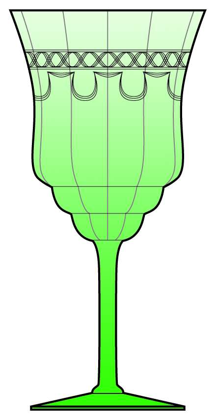 Brunswick Green Water Goblet by Fostoria-1