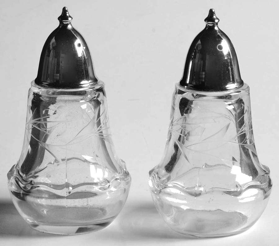Bridal Wreath (Stem 6049) Shaker Set w/Metal Lids by Fostoria-1