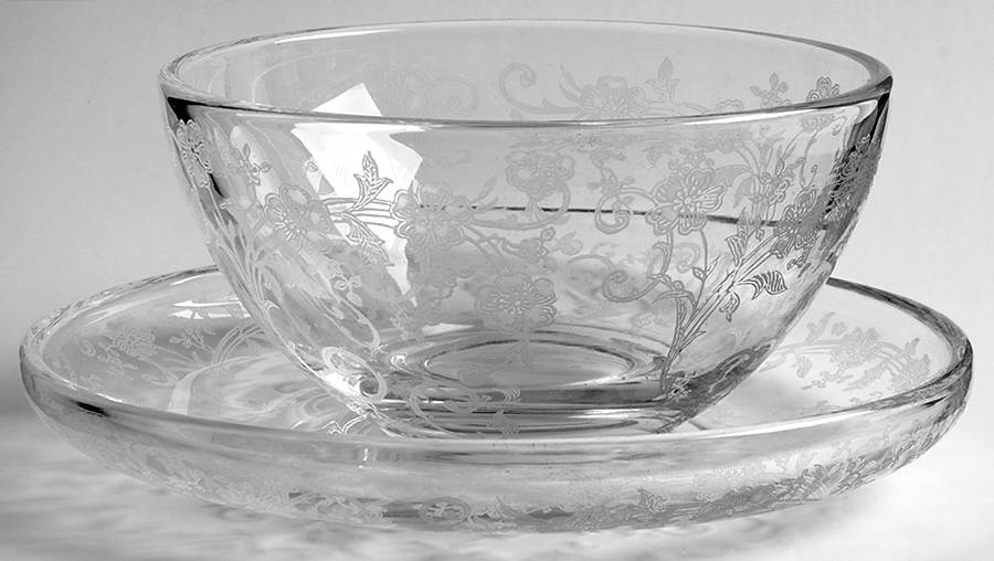 Buttercup Mayonnaise Bowl and Underplate by Fostoria-1