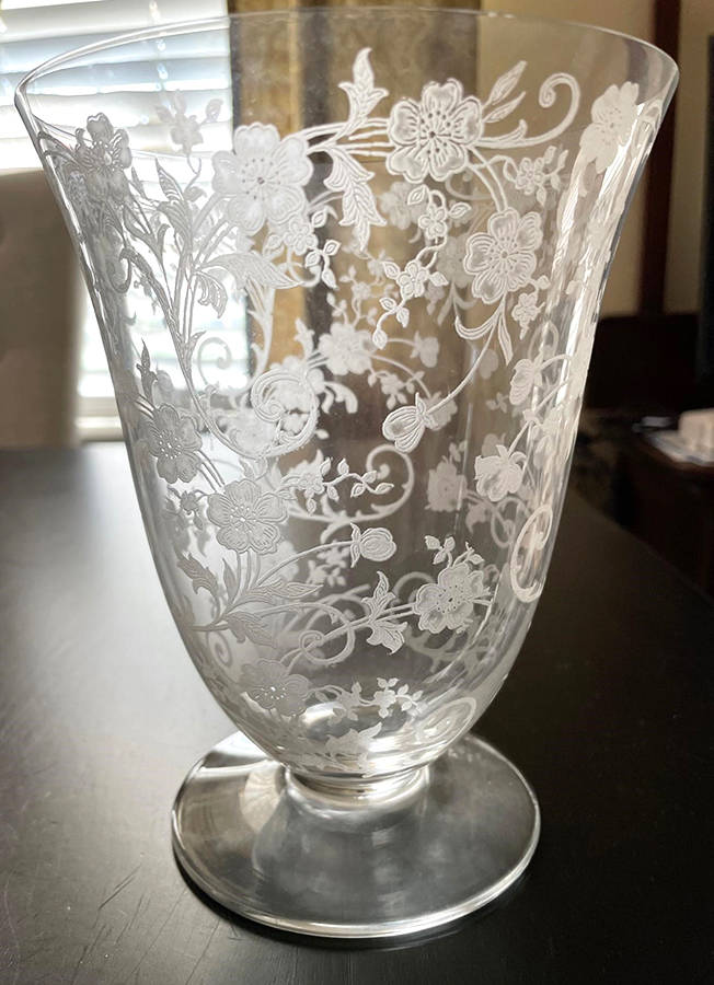 Buttercup 7" Footed Vase by Fostoria-1